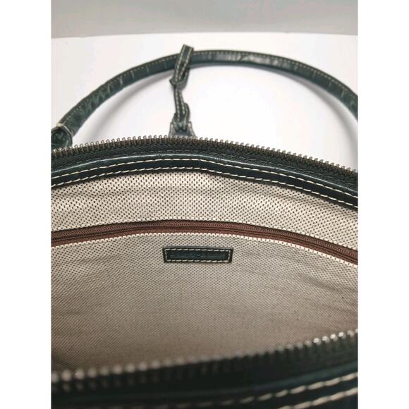 VTG Dooney & Bourke Bayou Croc Embossed Leather Shoulder Satchel Handbag - Picture 7 of 11